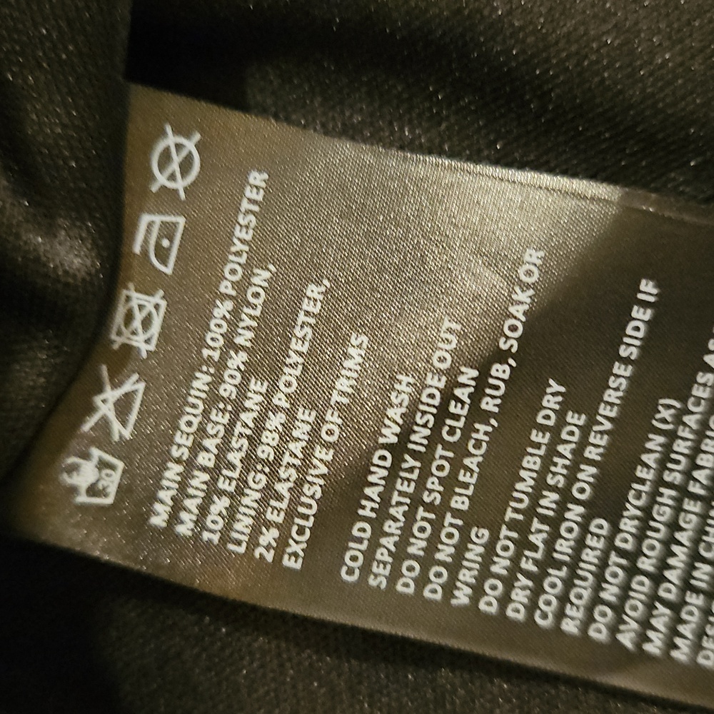 Bardot Stripe Pink Rose Colored Sequins Bellissa Dress Long Sleeve XS - Picture 6 of 13